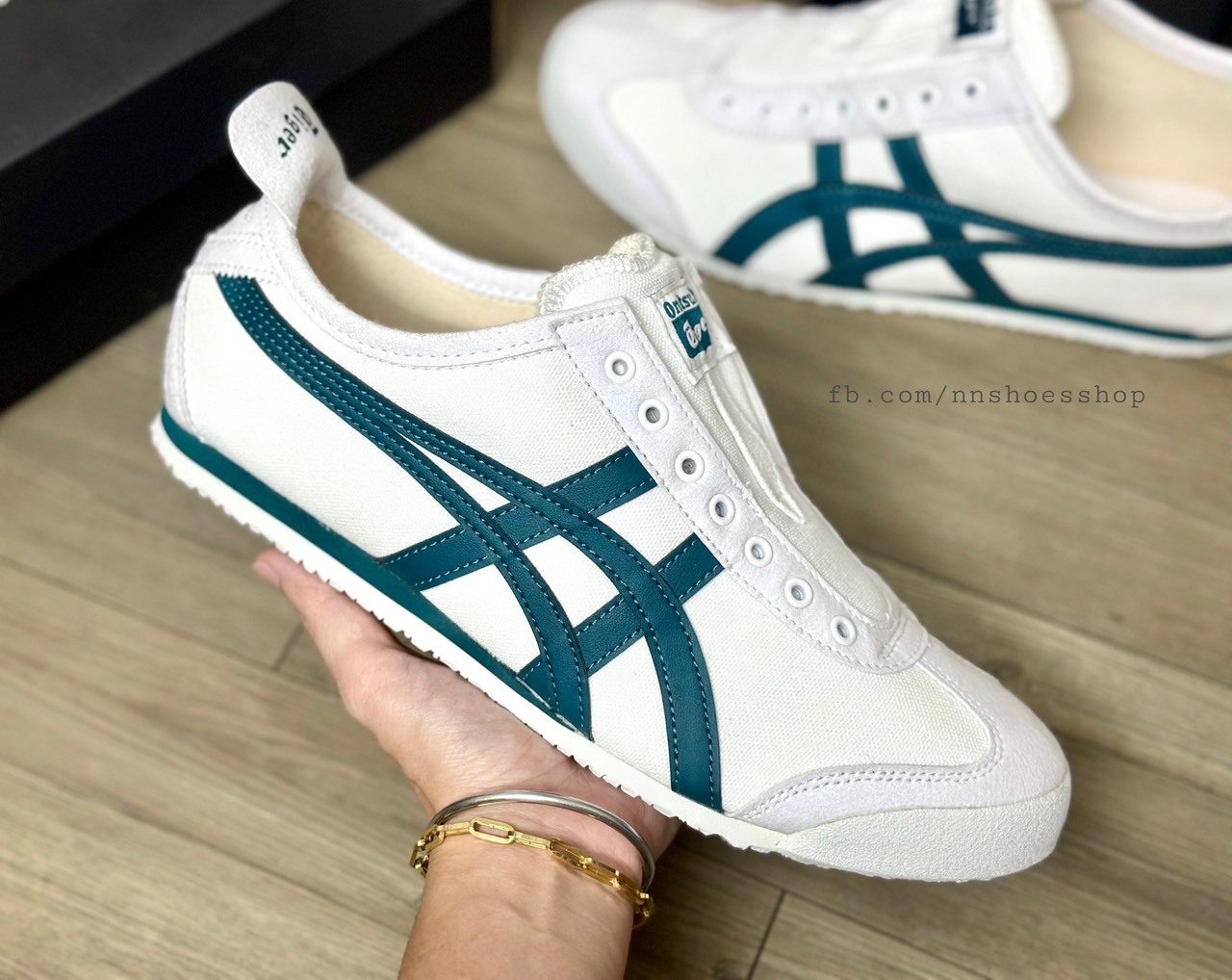 ONITSUKA MEXICO 66 SLIP-ON WHITE SPRUCE GREEN ONITSUKA MEXICO 66 SLIP-ON WHITE SPRUCE GREEN