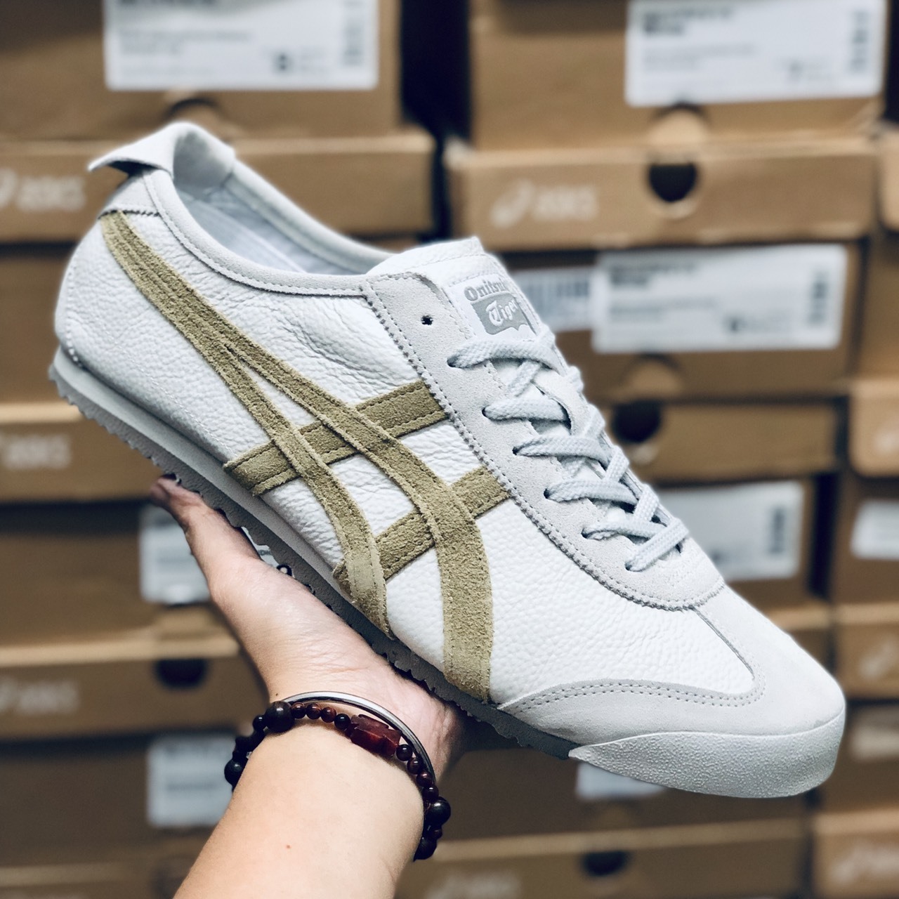 ONITSUKA MEXICO 66 VIN GLACIER GREY KHAKI BEIGE ONITSUKA MEXICO 66 VIN GLACIER GREY KHAKI BEIGE