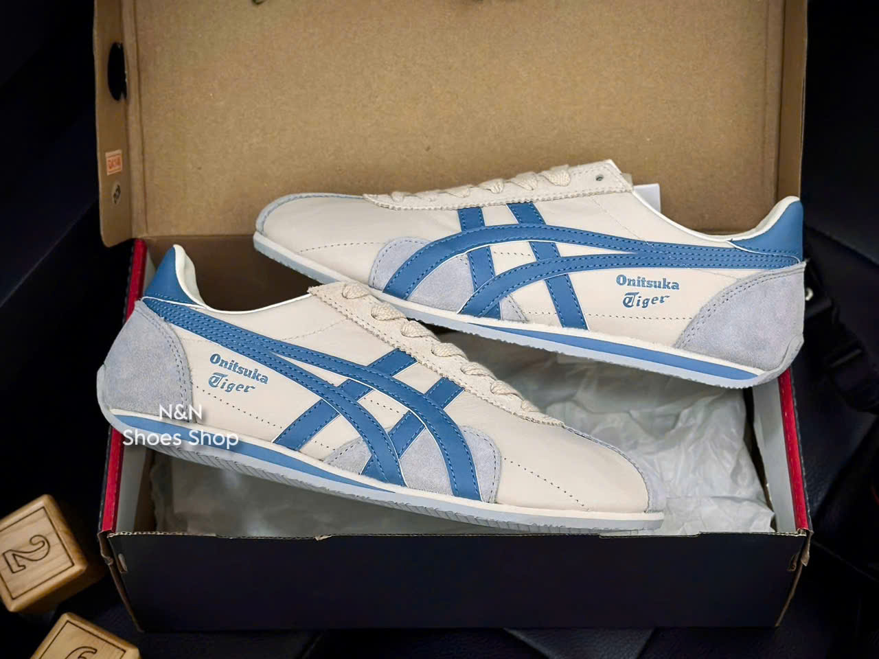 ONITSUKA RUNSPARK CREAM LIGHT BLUE
