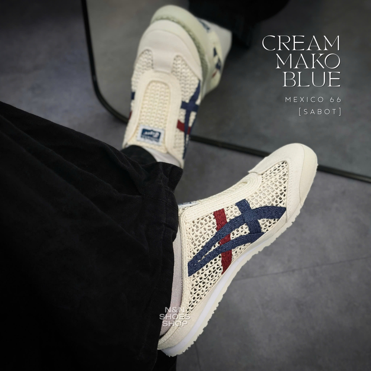 ONITSUKA MEXICO 66 SABOT CREAM PEACOAT ONITSUKA MEXICO 66 SABOT CREAM PEACOAT