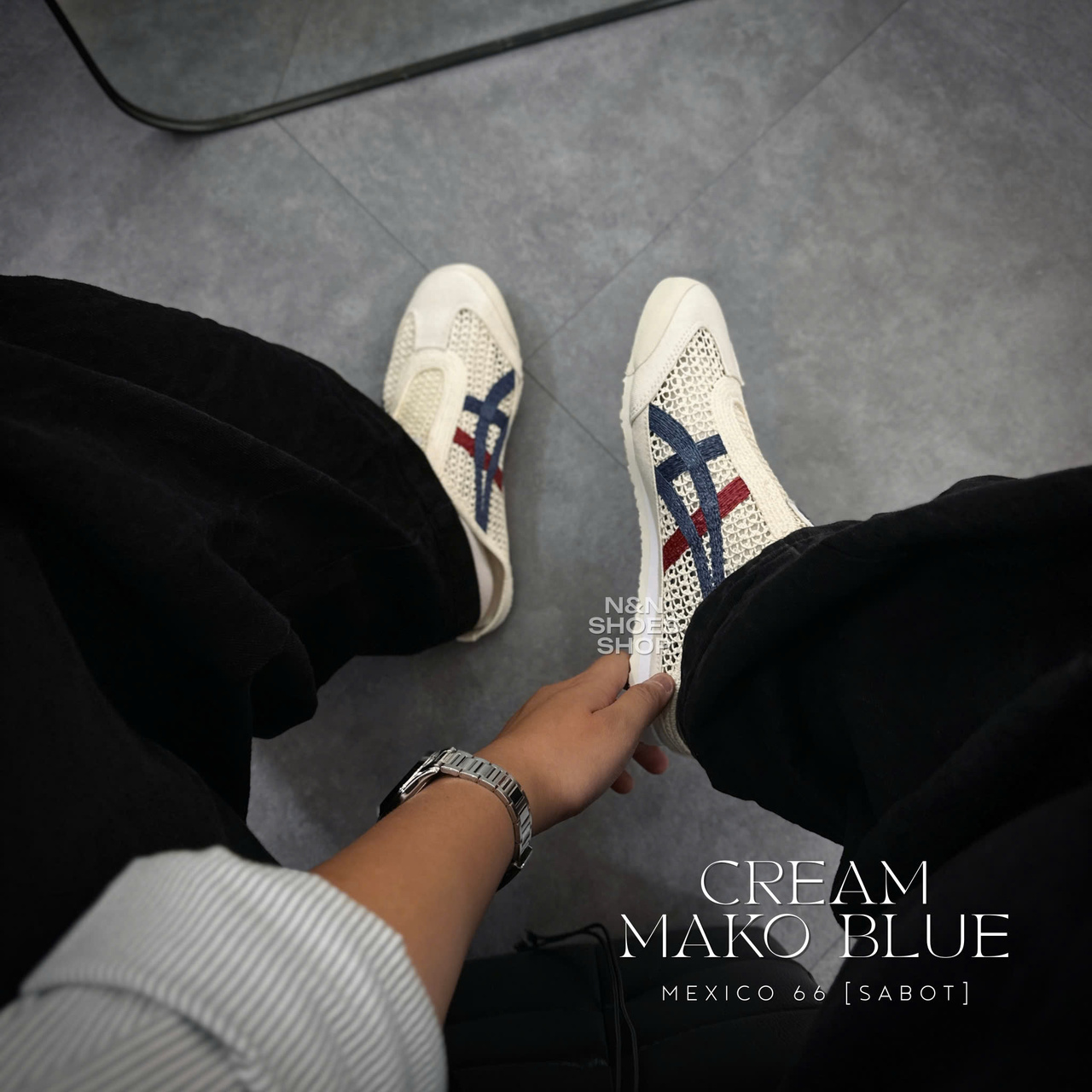 ONITSUKA MEXICO 66 SABOT CREAM PEACOAT ONITSUKA MEXICO 66 SABOT CREAM PEACOAT