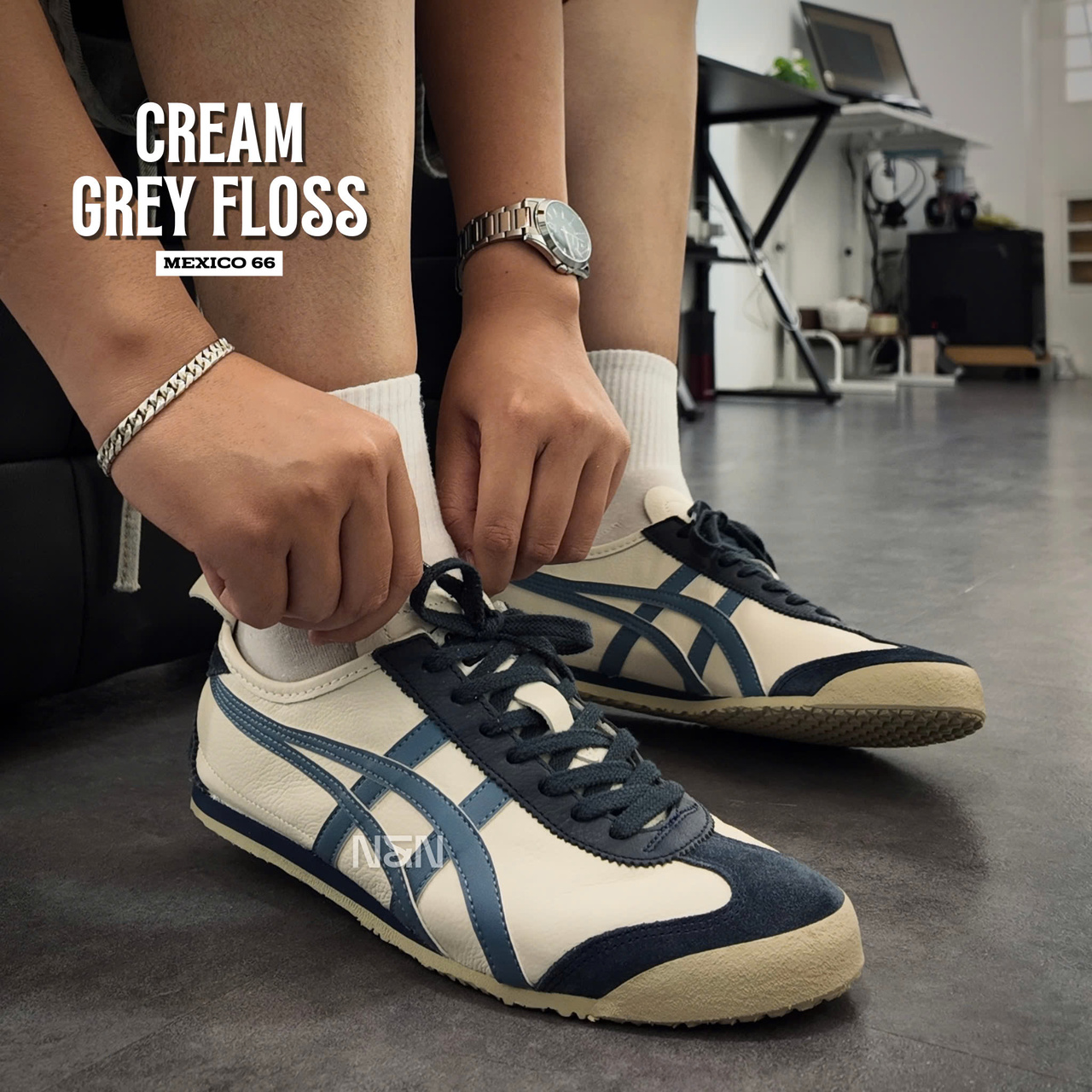 ONITSUKA MEXICO 66 CREAM GREY FLOSS ONITSUKA MEXICO 66 CREAM GREY FLOSS
